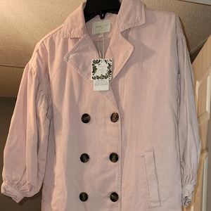 Girls Chelsea & Violet long pink trench style coat
